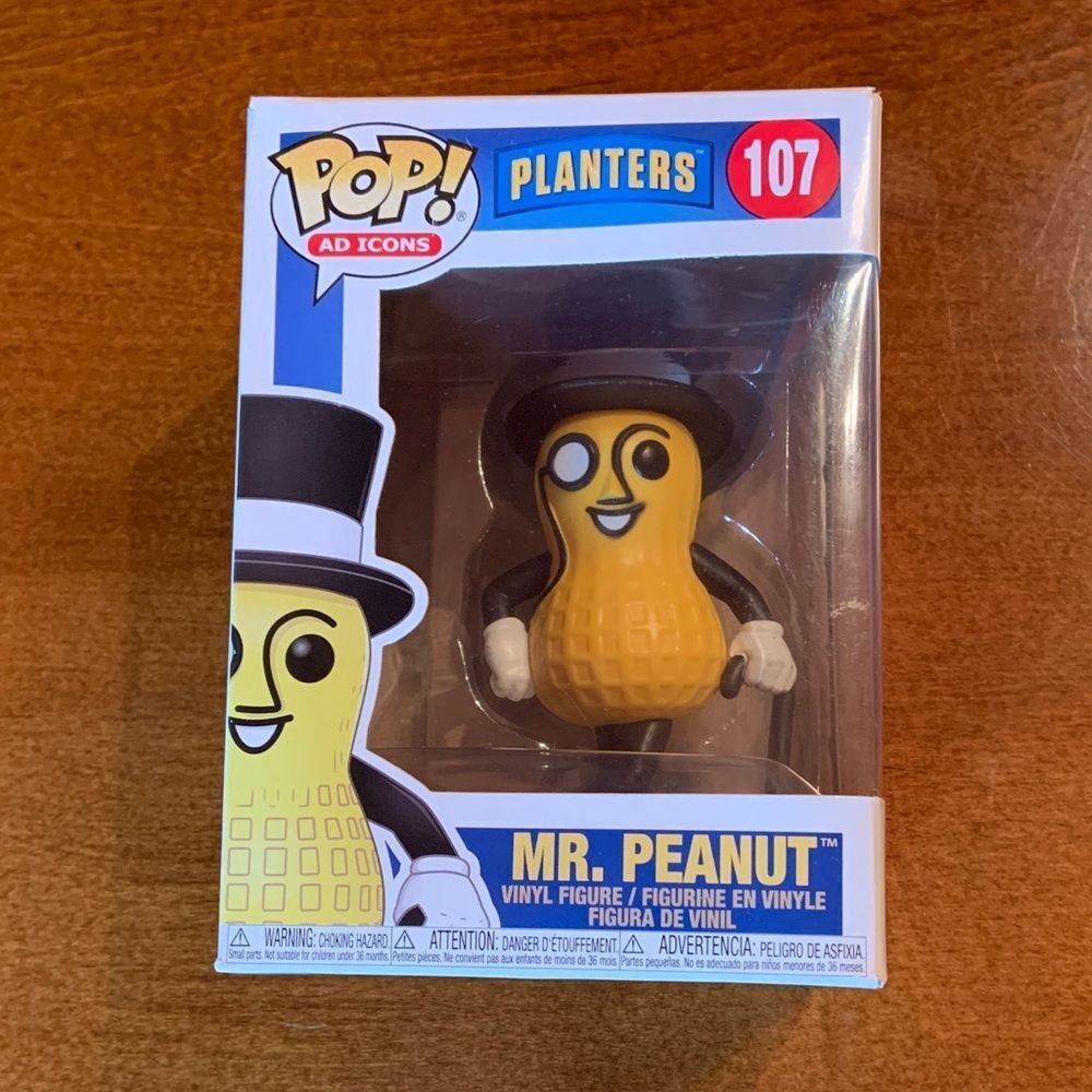New in Box Funko Pop Mr. Peanut Planters Vinyl Figure Gift Collectible #107